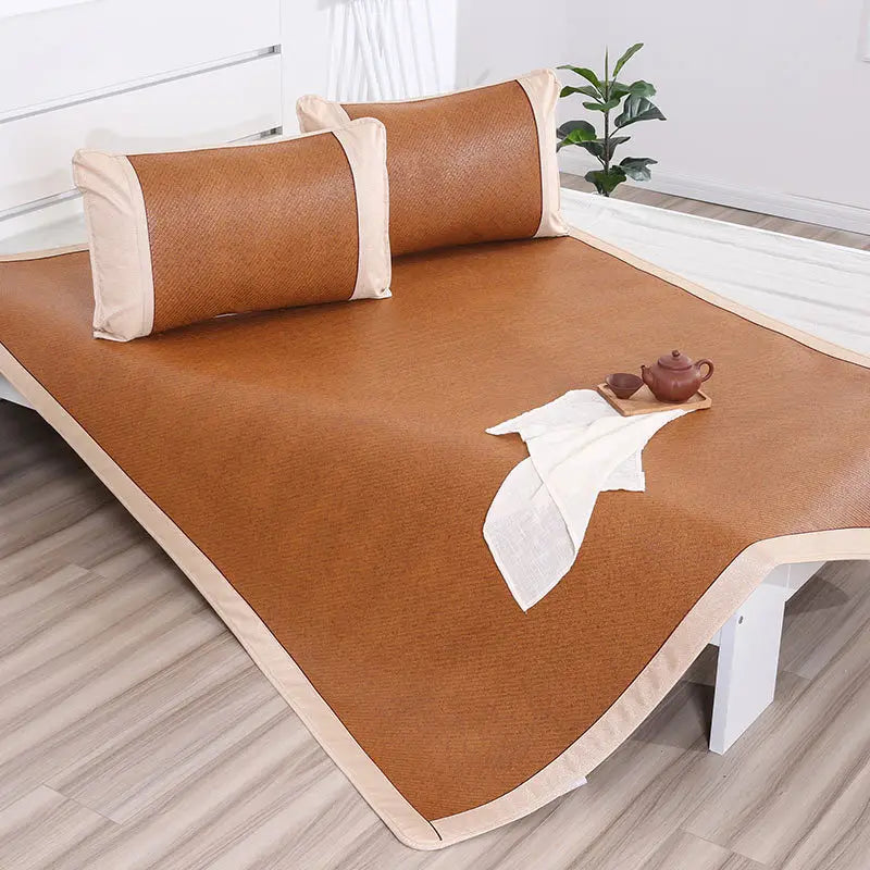 Afralia™ Cooling Rattan Mat & Pillowcase Set - Dual-Sided Thicker  Bed Pad for Summer