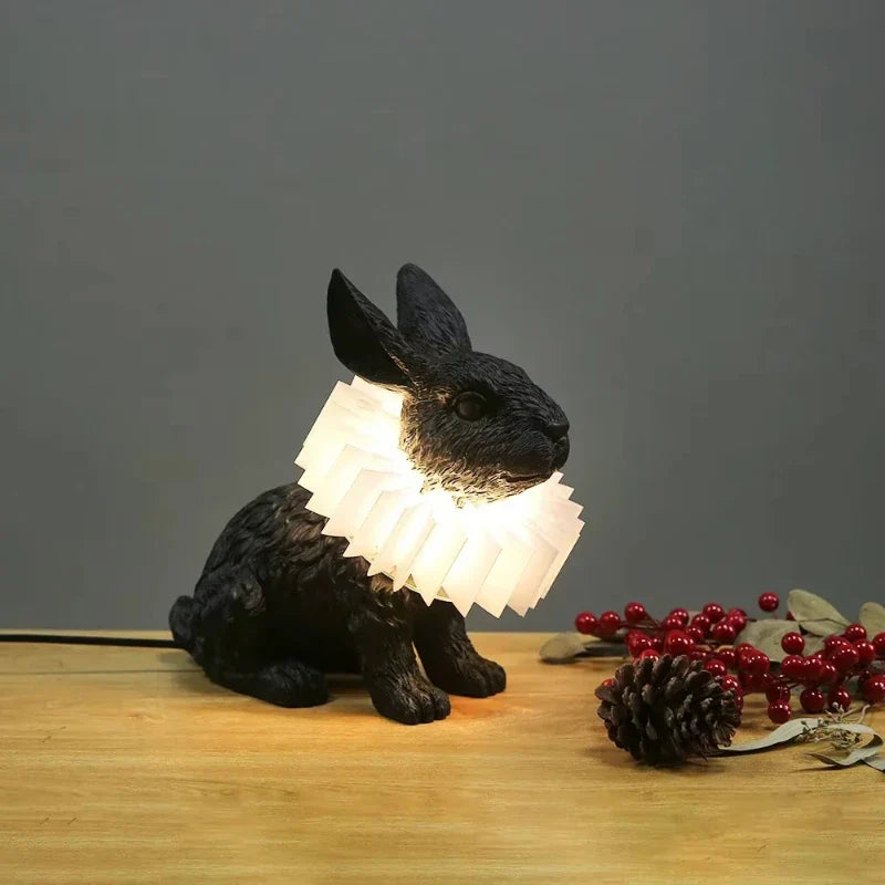 Afralia™ Rabbit Resin Table Lamp for Kids Room Decor