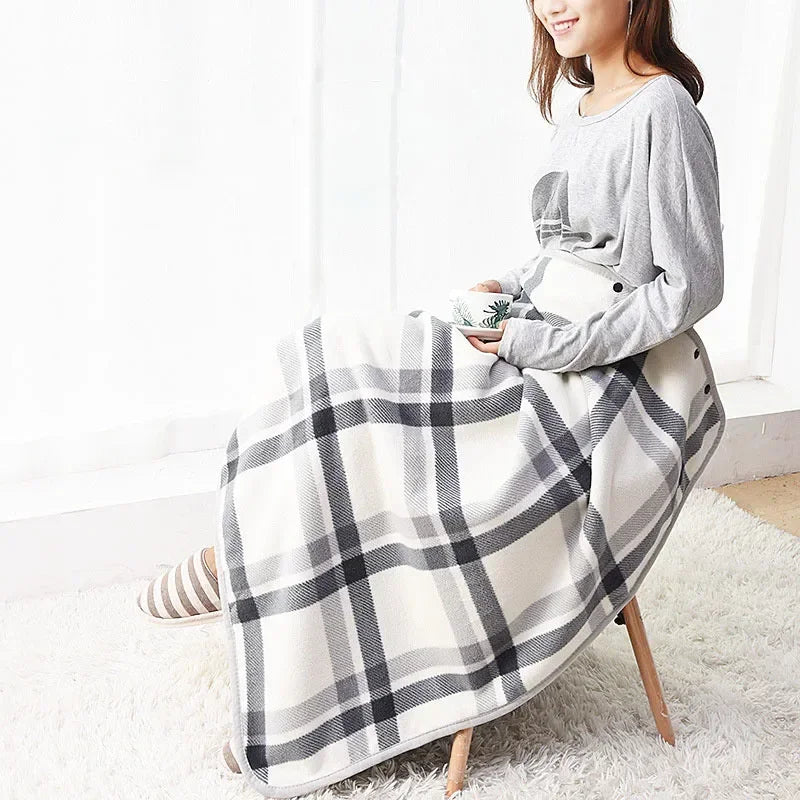 Afralia™ Soft Thick Double Layer Plaid Blanket | Cozy Coral Velvet Flannel Throw Blanket