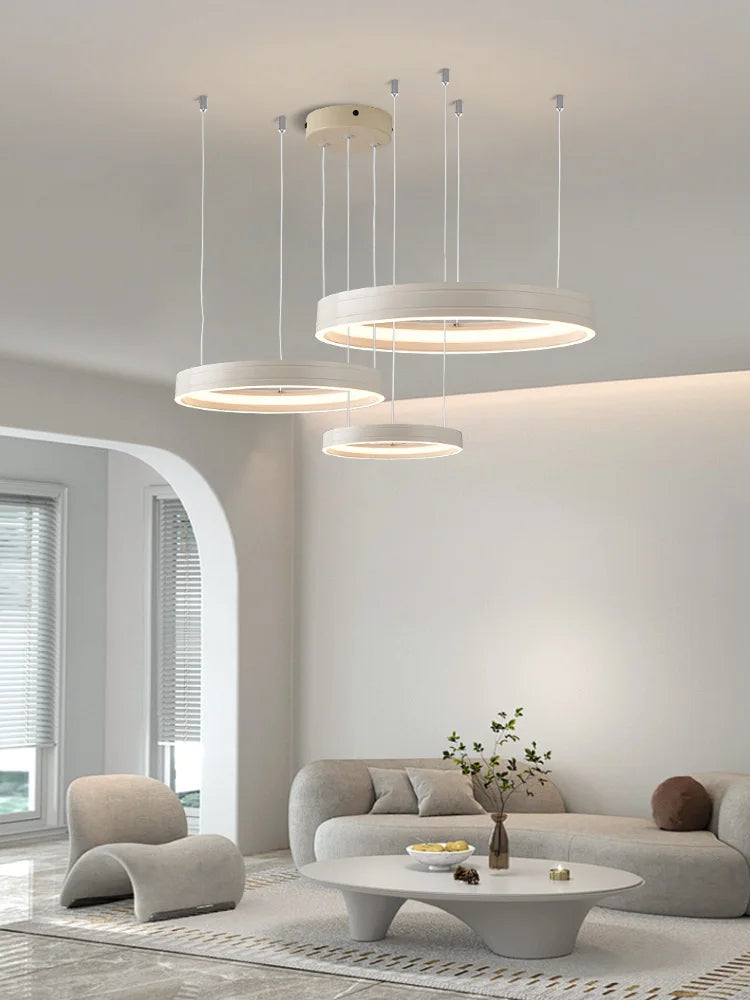 Afralia™ Modern Nordic Round Ceiling Chandelier Dining Bedroom Kitchen Lighting Lamps