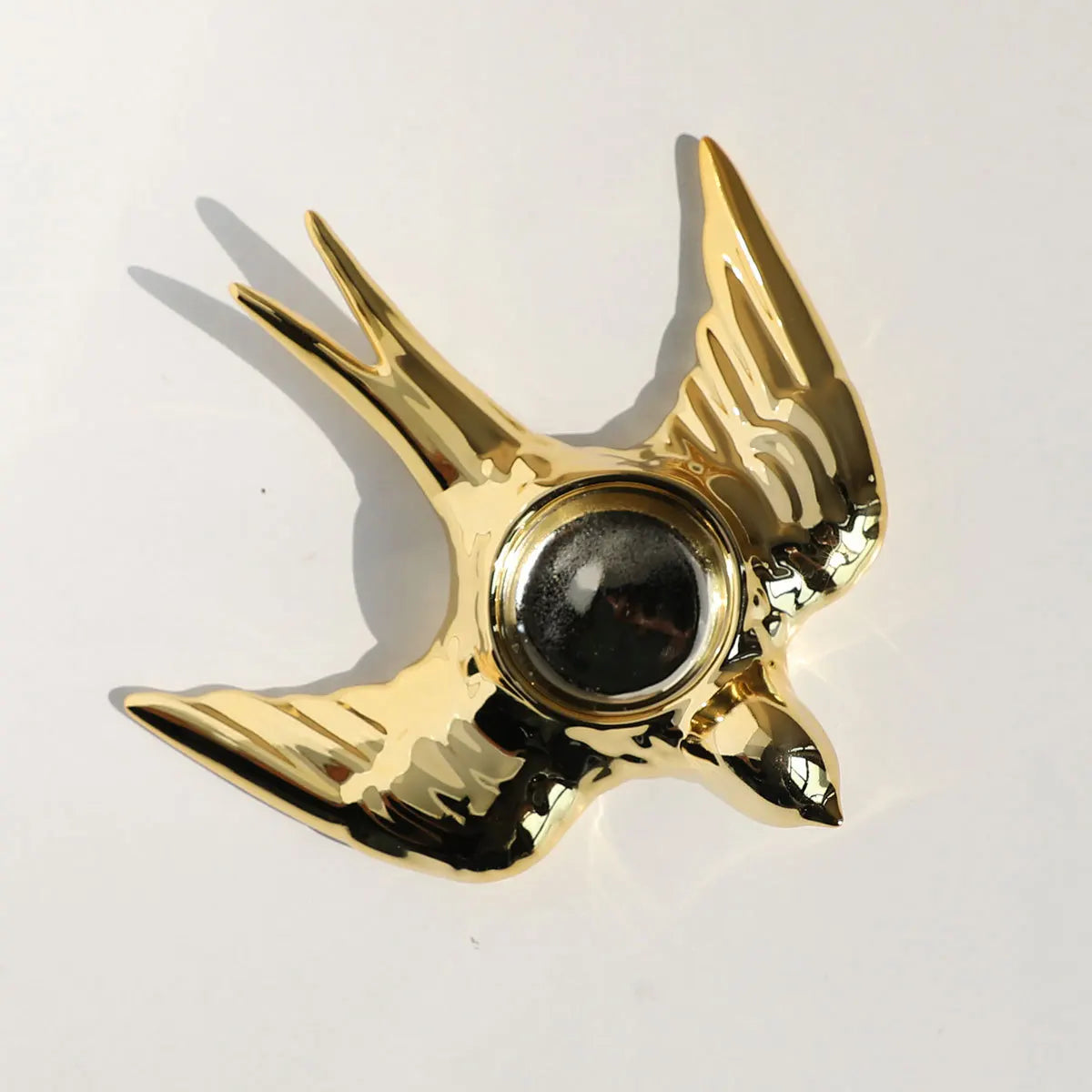 Afralia™ Golden Bird Ceramic Candle Holder Tray Wedding Decoration