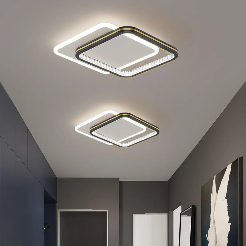 Afralia™ Crystal LED Ceiling Lights for Home Entrance Indoor Lighting Fixtures