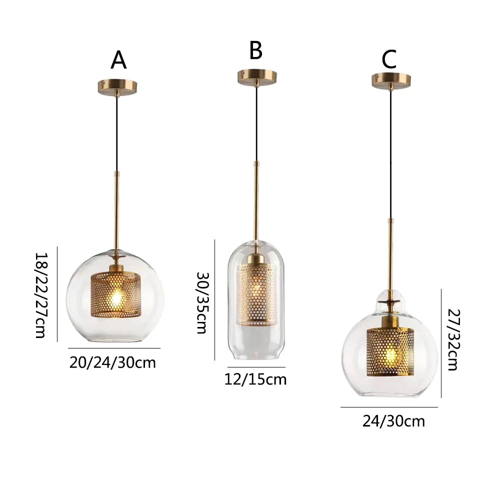 Afralia™ Glass Pendant Lights: Nordic Style Dining Kitchen Bedroom Lighting Fixtures