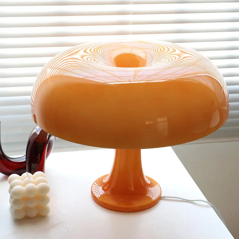 Afralia™ Bedhead Night Light Mushroom Desk Lamp by Italian Danish Designer