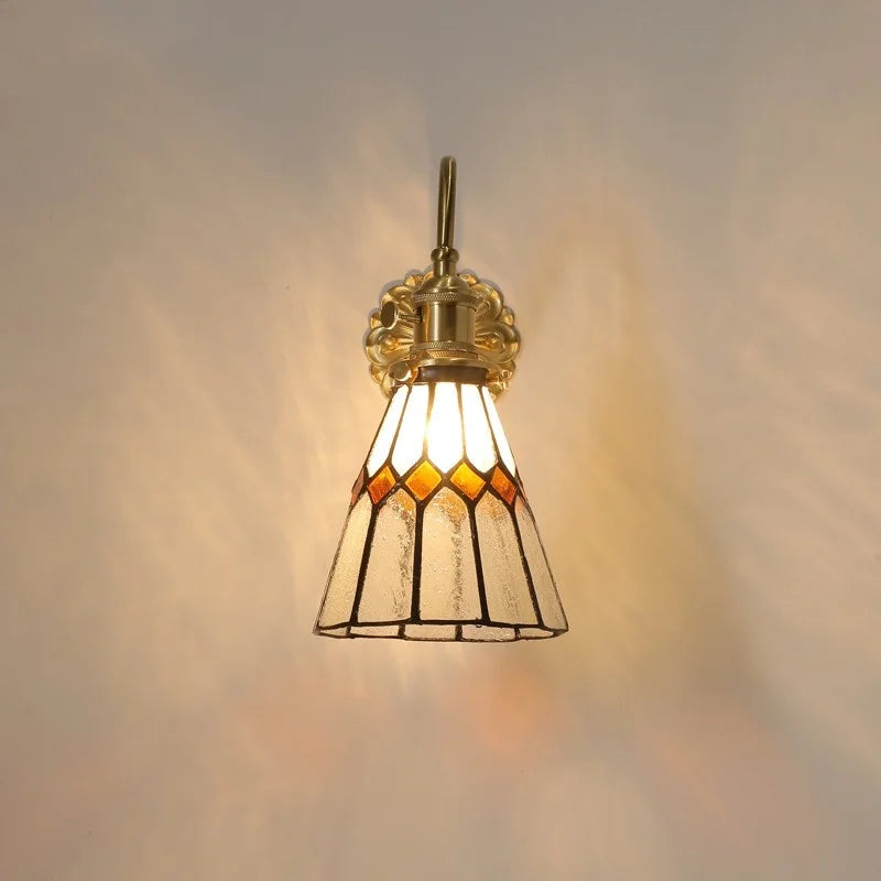 Afralia™ Copper Glass LED Wall Lamp for Nordic Modern Home Decor