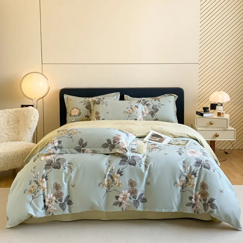 Afralia™ Pastoral Printed Cotton Bedding Sets for Comfortable Sleep