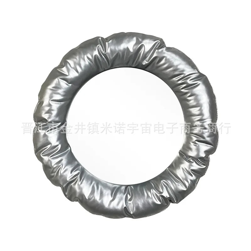 Afralia™ Metal Style Pillow Mirror with LED Light for Stylish Home Decor