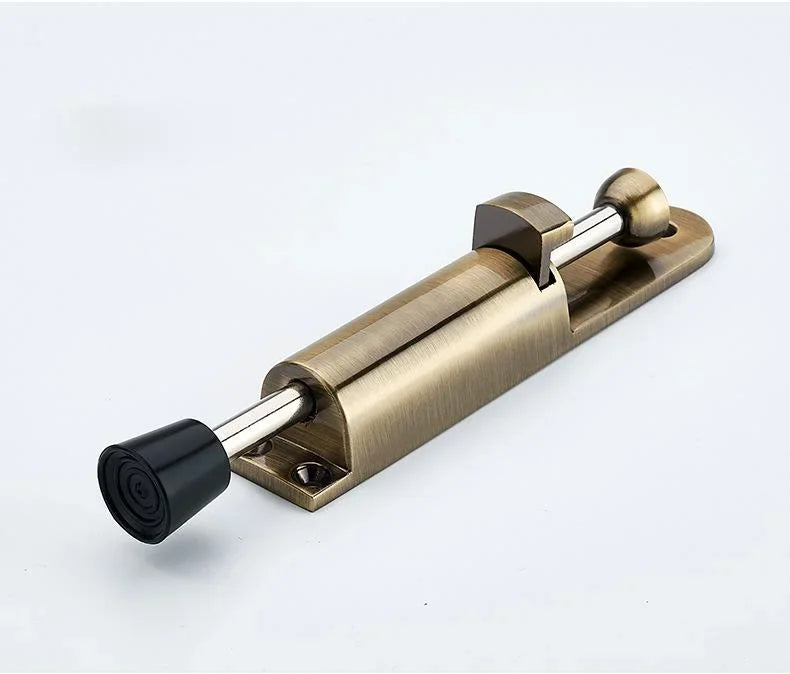 Afralia™ Stainless Steel Telescopic Door Stopper - Spring Loaded Step-On Holder