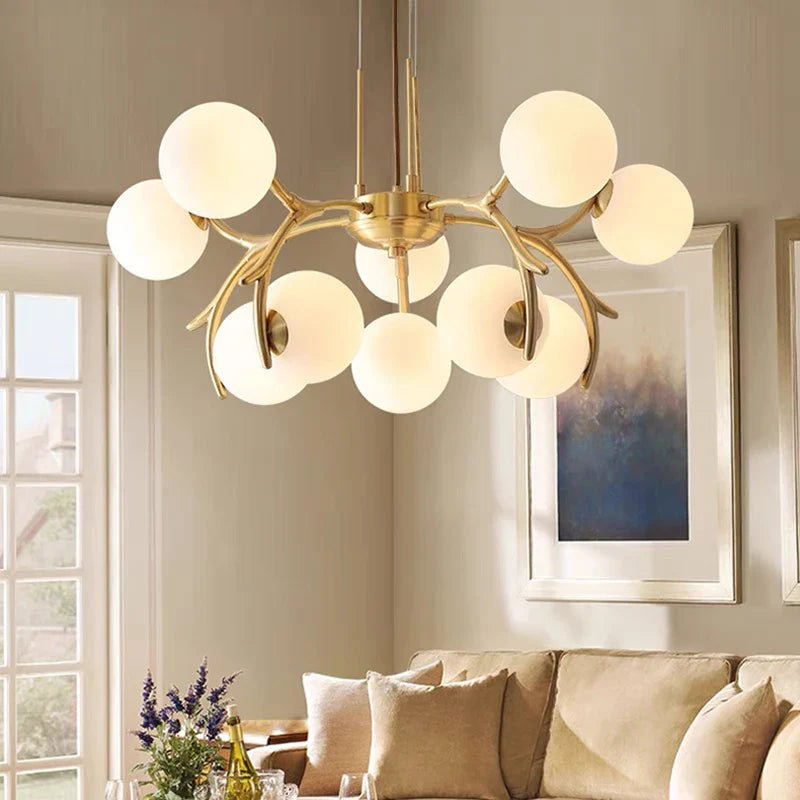 Afralia™ LED Chandelier Pendant Lamp for Living Room Bedroom Dining Room Lighting