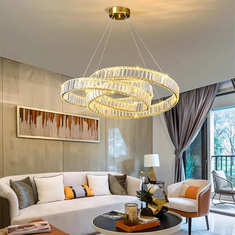 Afralia™ Crystal Chandelier: Modern Home & Dining Room Pendant Light, Interior Lighting