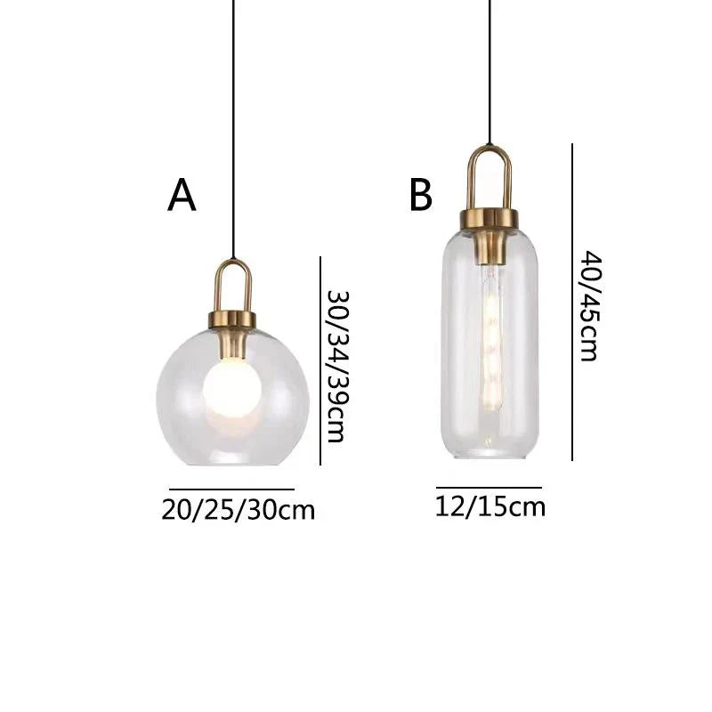 Afralia™ Nordic Glass Pendant Lights Indoor Lighting Fixture for Simple Home Decor