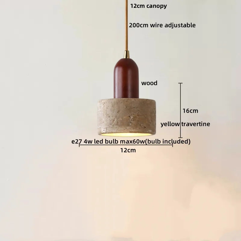 Afralia™ Wood LED Pendant Light - Modern Adjustable Hanging Lamp for Coffee Bedroom