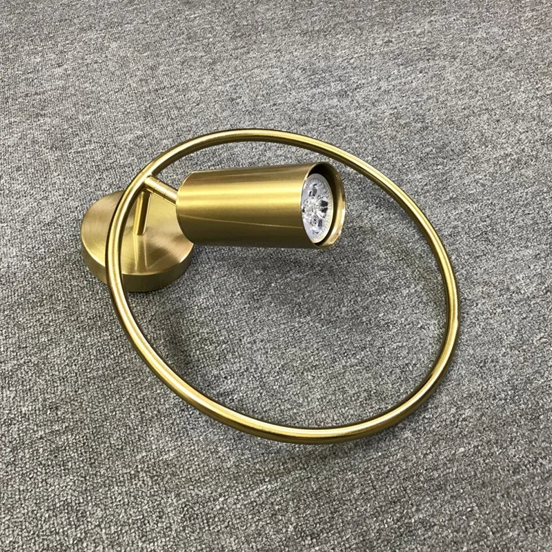 Afralia™ Luxury Brass Plating LED Wall Lamp - Modern Nordic Bedroom Office Decor