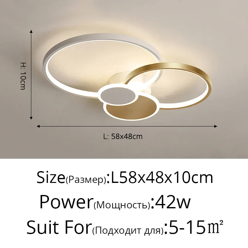 Afralia™ Minimalist Nordic Acrylic LED Ceiling Chandelier for Living Dining Room