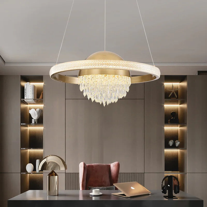 Afralia™ Crystal Copper Pendant Lights: Elegant Nordic Design for Luxury Dining and Bedroom Décor
