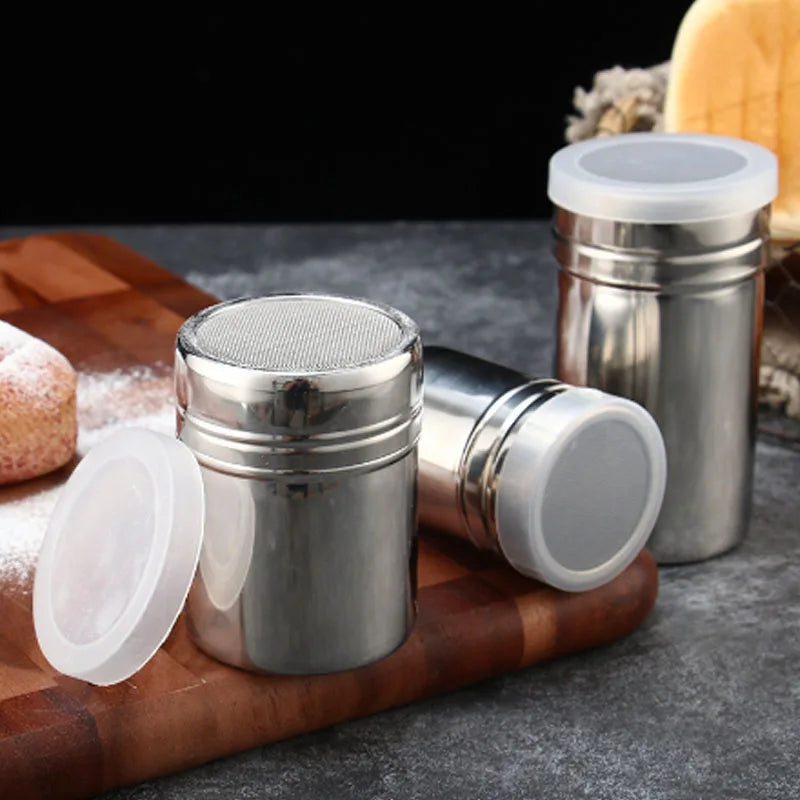 Afralia™ Stainless Steel Coffee Shaker for Kitchen Cake BBQ Powdered Sugar Cocoa Sieve
