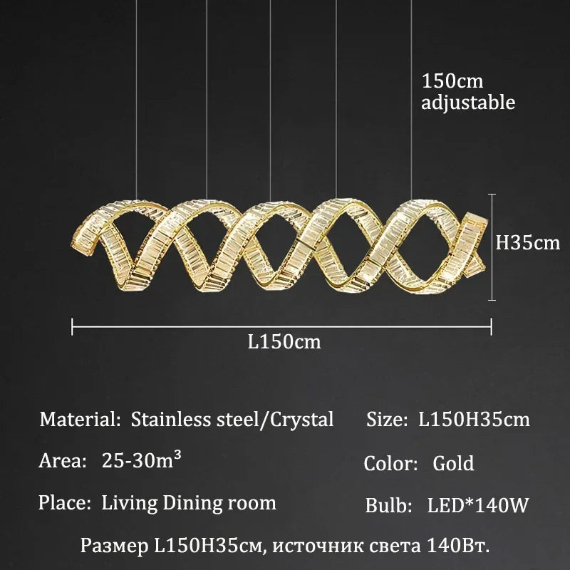 Afralia™ Crystal Chandeliers: Luxury LED Lighting for Dining Room Decor, Lustre for Home, Hotel, Bar.