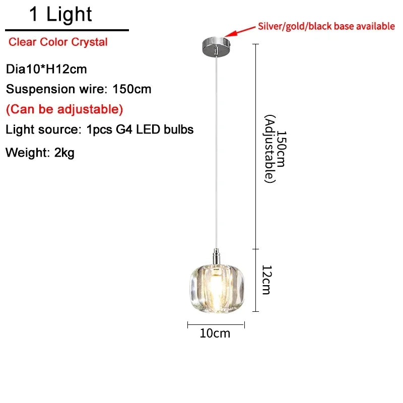 Afralia™ Crystal LED Chandelier for Living Room Staircase Kitchen Island Light