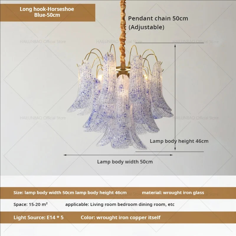 Afralia™ Crystal Chandelier: French Light Luxury Retro Color Living Room Villa Dining Room Lamps