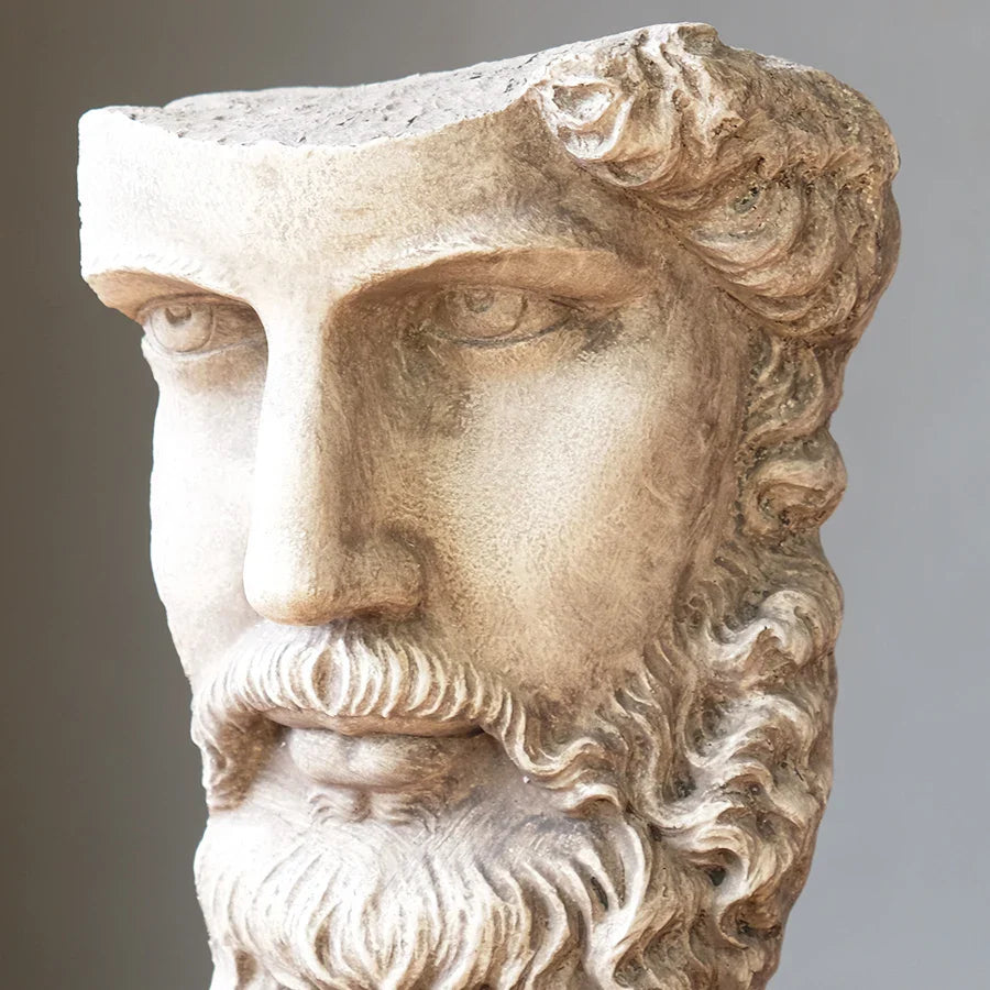 Afralia™ Abstract David Face Resin Sculpture for Home Decor