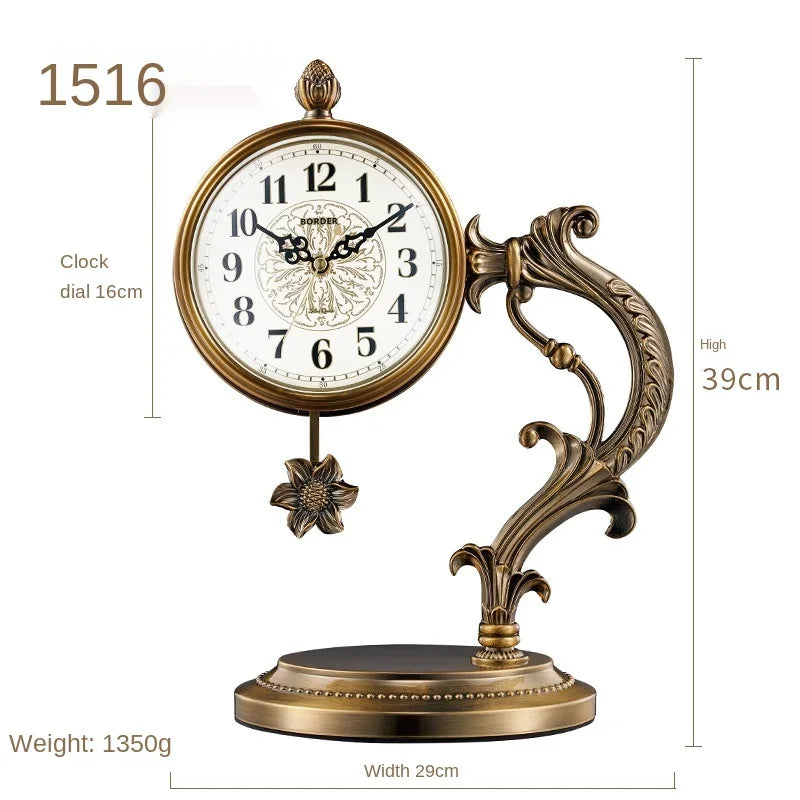 Afralia™ Vintage Pendulum Table Clock for Living Room Decor