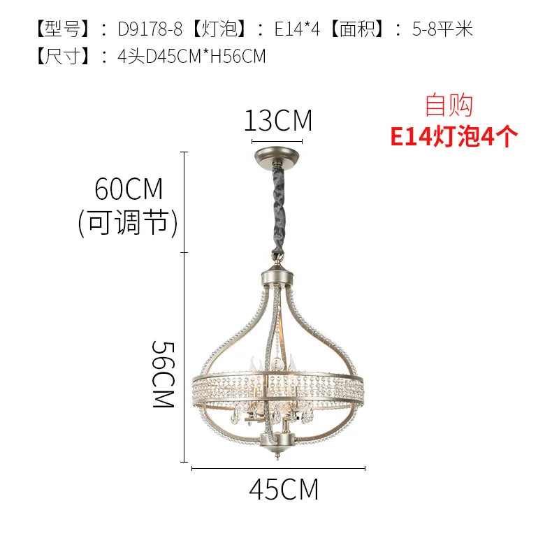 Afralia™ Crystal Chandelier: Luxe Nordic Bedroom Living Room Pendant Light