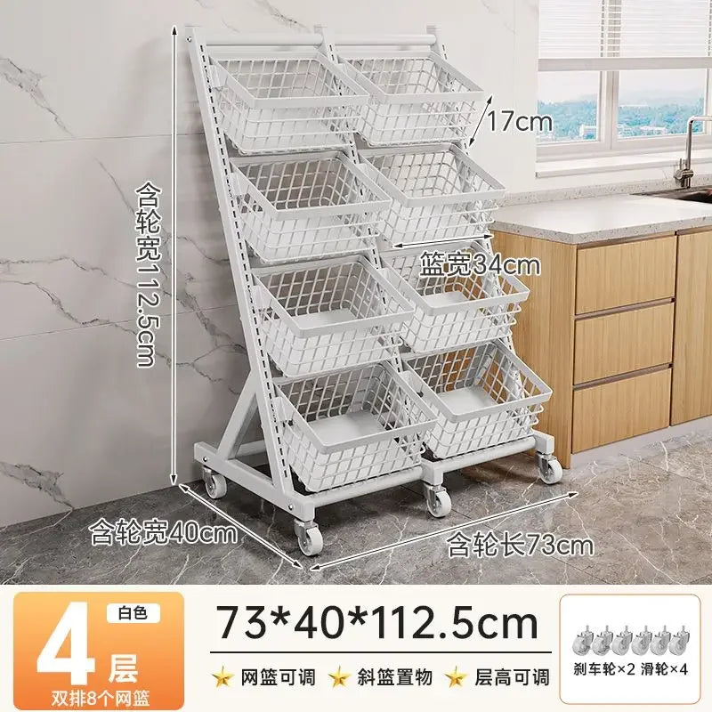 Afralia™ Rotating Vegetable Storage Basket: Strong Load Capacity, Floor-to-Ceiling, Easy to Use