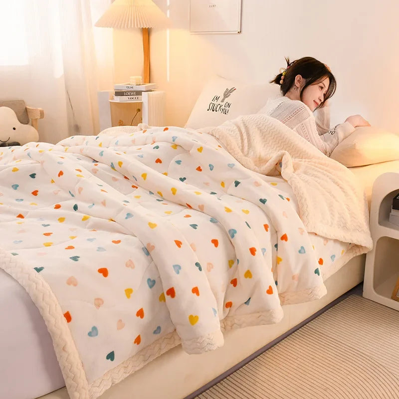 Afralia™ Beibei Velvet Warmth Blanket | Soft & Cozy Winter Bed Blanket