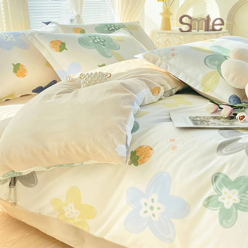 Afralia™ Cotton Printed Bedding Set for Sweet Cozy Sleep