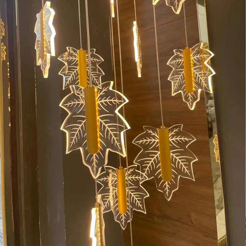 Afralia™ Tree Leaf Modern Chandelier for Living and Dining Room Decor