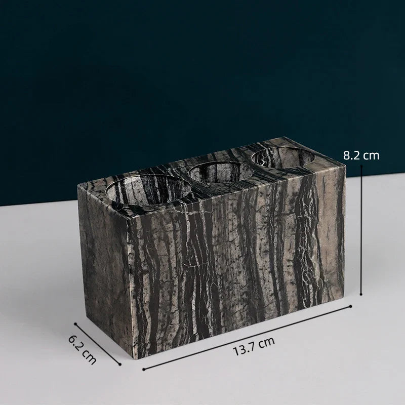 Marble Toothbrush Holder Cup Mug for Family Bathroom by Afralia™