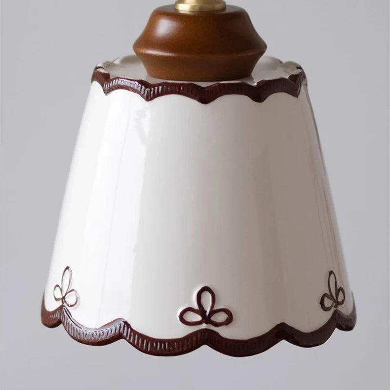 Afralia™ Ceramic Wood LED Pendant Light: Modern Nordic Hanging Lamp for Home Decor