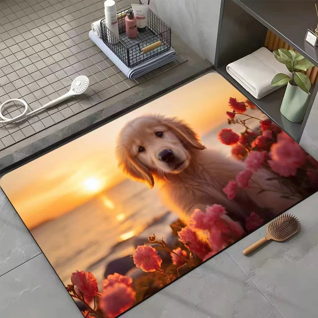 Afralia™ Seaside Scenery Bath Mat: Absorbent, Anti-Slip, Durable Bathroom Rug