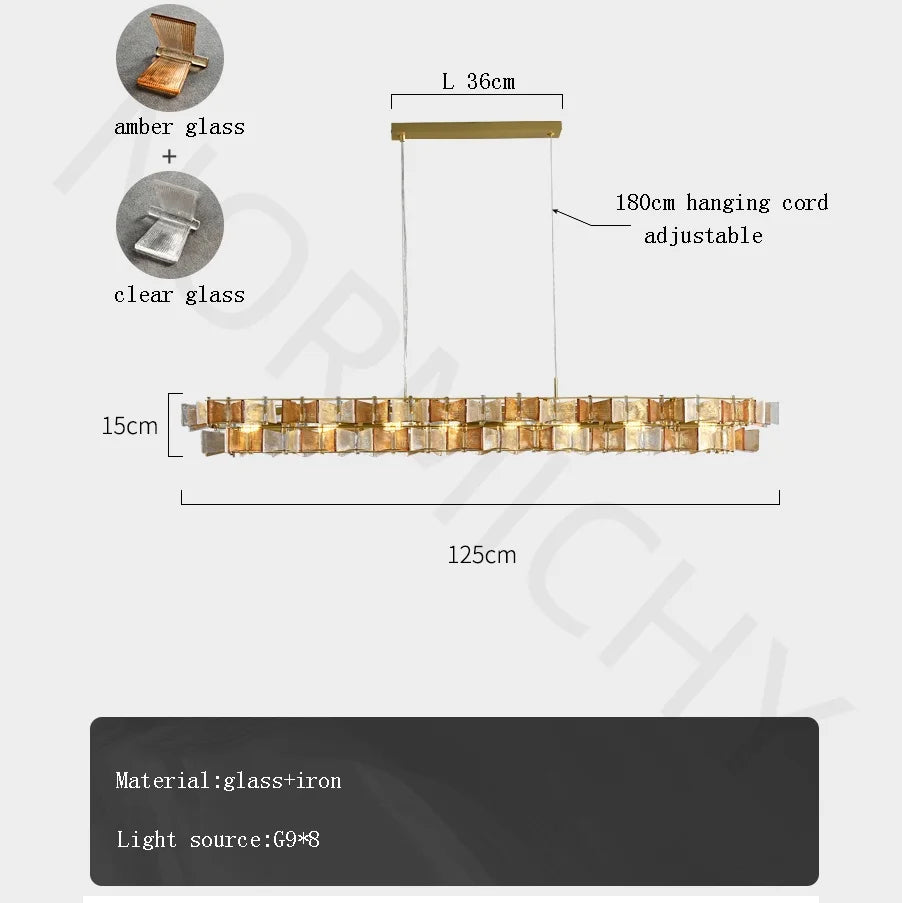 Afralia™ Glass Ceiling Chandelier: Elegant Italian Design for Dining, Living Room, Hotel, Bedroom.