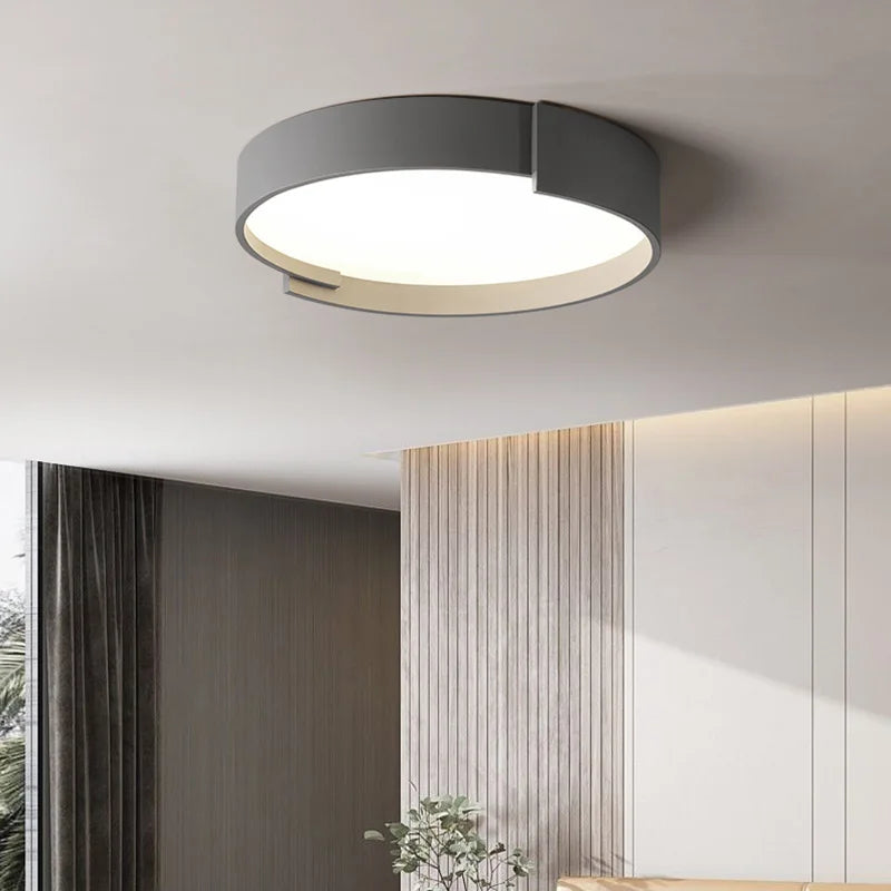 Afralia™ Circle LED Ceiling Chandelier: Dimmable Modern Minimalist Light for Living Room, Bedroom & Kitchen