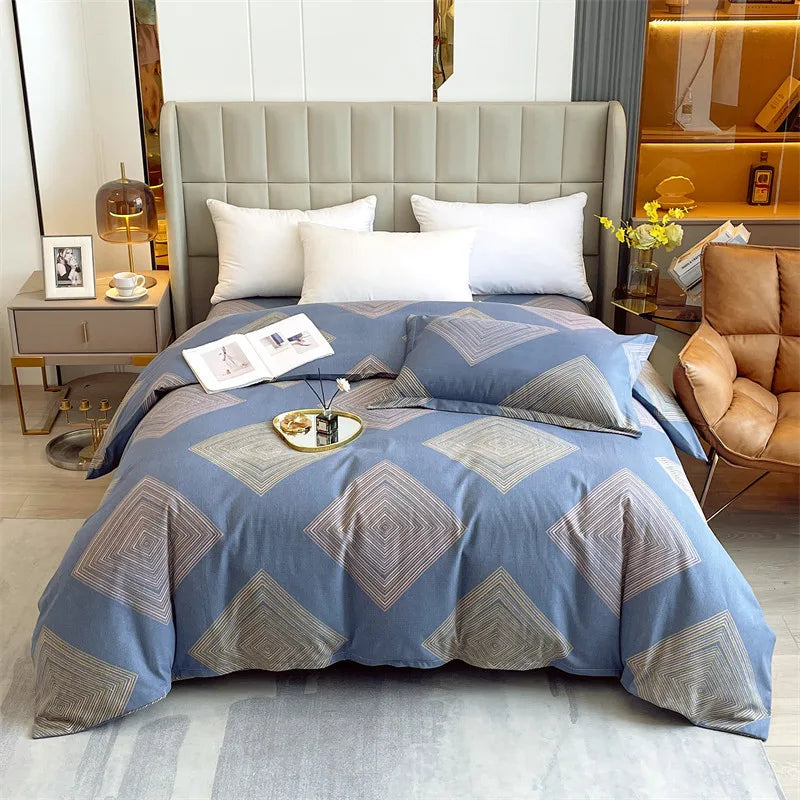 Afralia™ Nordic Cotton Single Duvet Cover: Autumn Winter Ultra Soft Brushed Quilt Cover