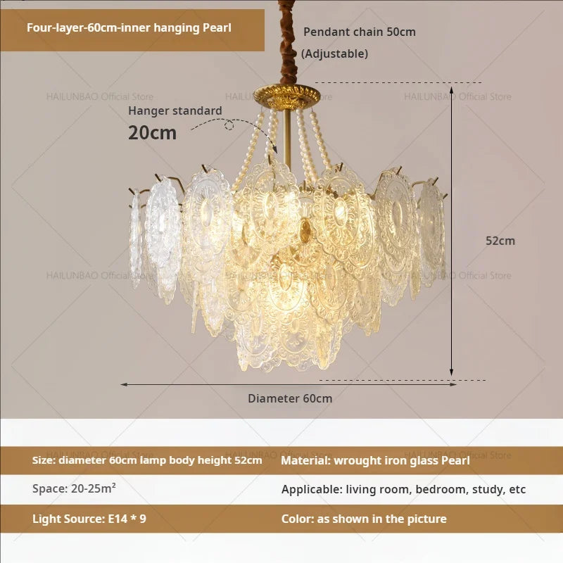 Afralia™ Cream Crystal Chandelier: French Light Luxury for Living Room, Bedroom, Dining Room