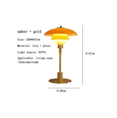 Afralia™ Glass Desk Lamp: Modern Danish Design for Living Room, Study, or Hotel Bedside