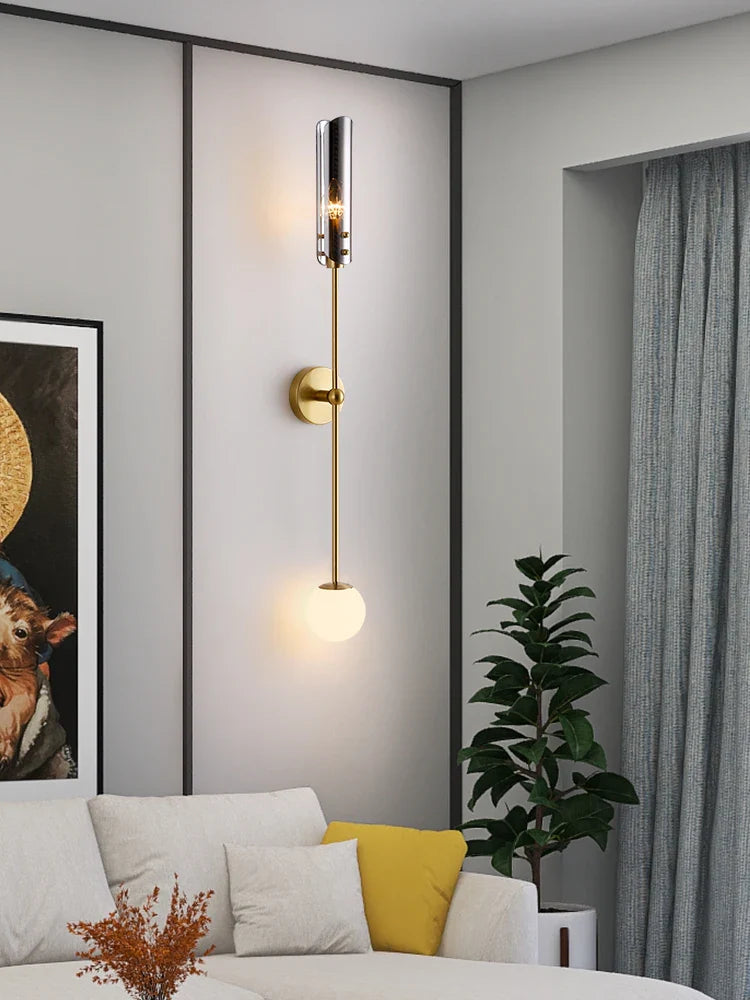 Afralia™ Gold Metal Wall Light: Nordic Style Bedroom Bedside Lamp for Modern Living Room Decor
