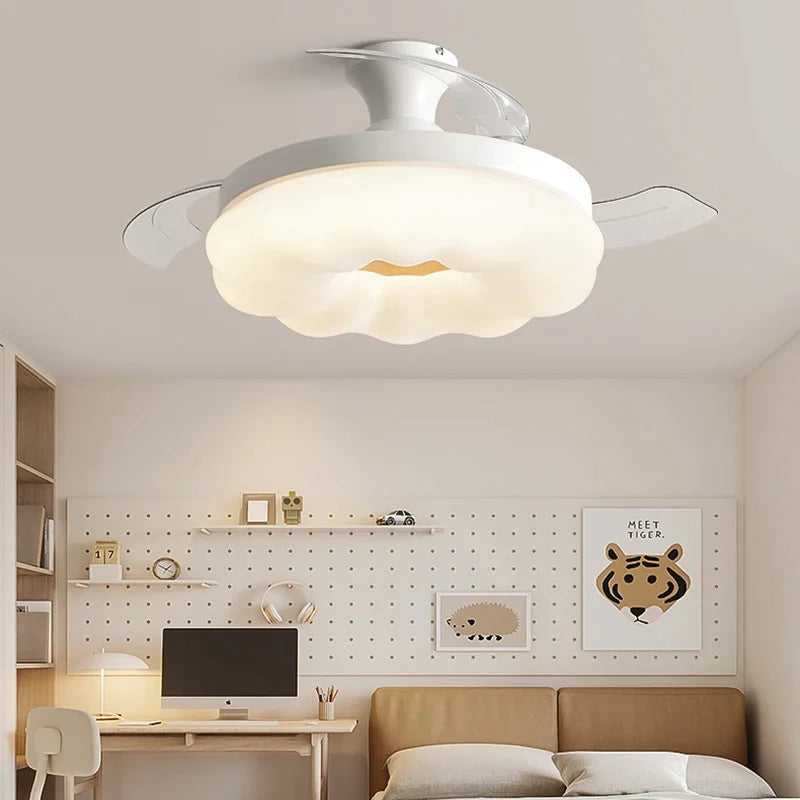 Afralia™ Modern Simplicity Ceiling Fan with LED Lights and Remote Control