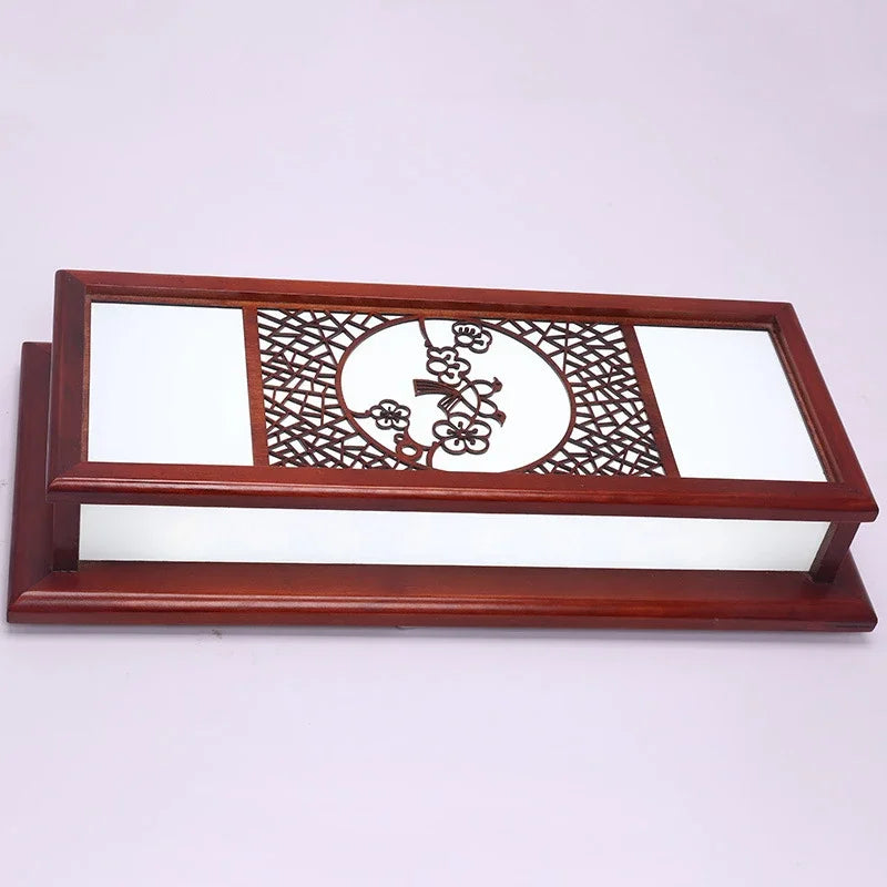 Afralia™ Wooden Ceiling Lights: Modern Chinese Style, Solid Wood Lamps for Living Room and Bedroom