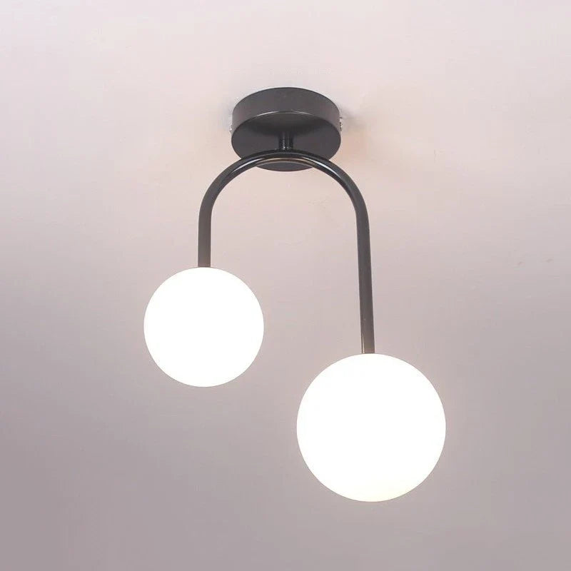 Nordic Glass Ball Ceiling Lights LED Hanging Lamp for Home Decor by Afralia™