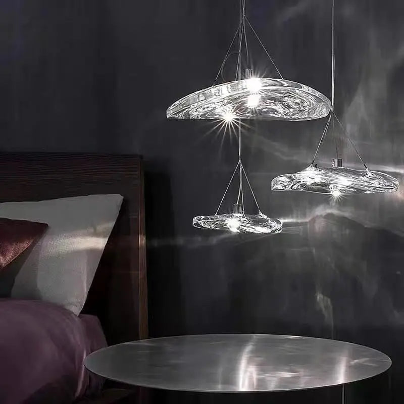 Afralia™ Manta LED Glass Pendant Lamp: Modern Nordic Design for Bedroom, Living Room, Hotel