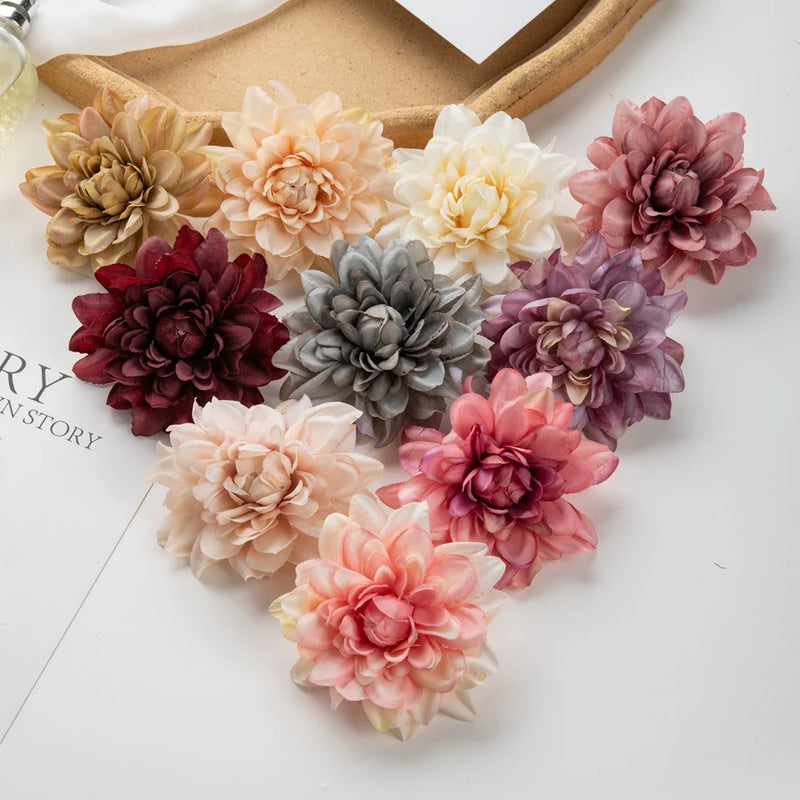 Afralia™ Silk Dahlia Flowers Wedding Decor Scrapbook Wreath Bridal Garden Home Party