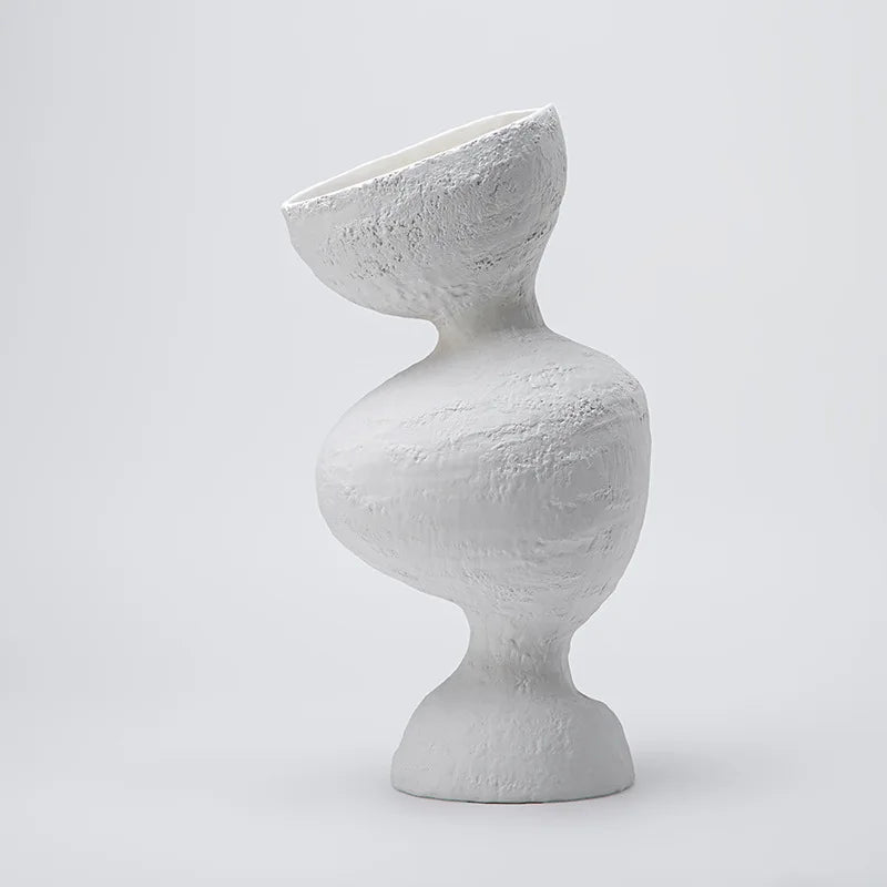 Afralia™ Geometric Abstract Ceramic Vase Skew Furnishing Articles Room Decoration Accessories