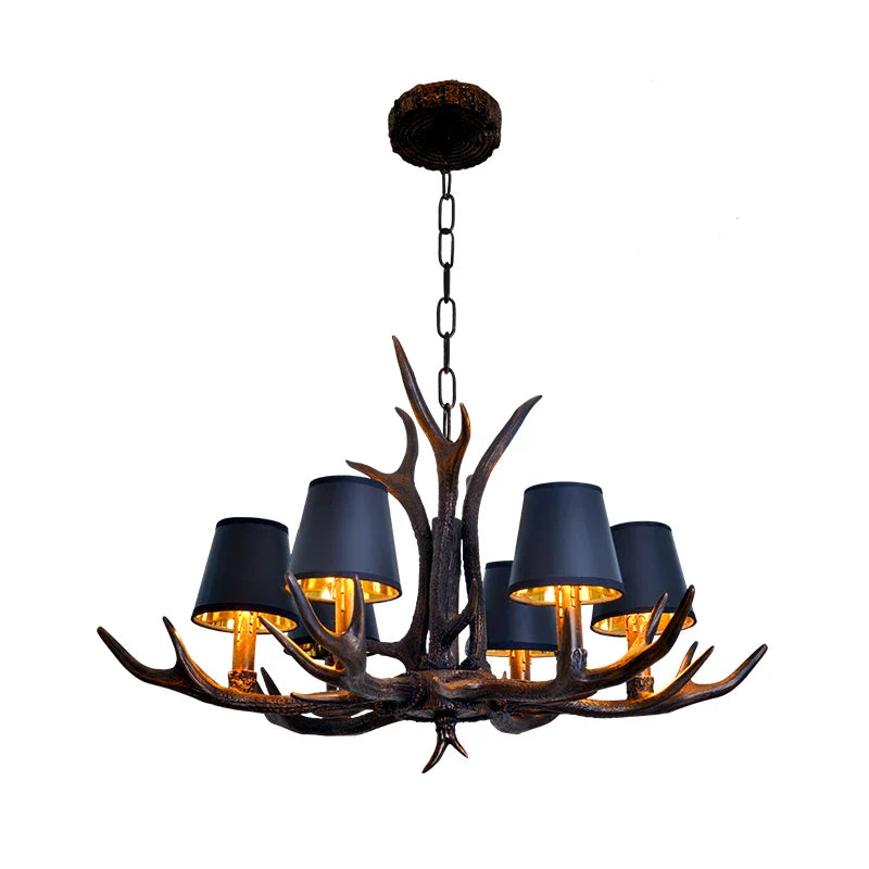 Afralia™ Antler Chandelier: Country Rustic Vintage Loft Lighting for Bedroom, Dining Room & Restaurant
