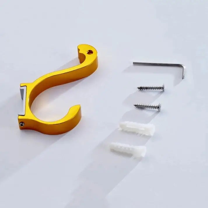 Afralia™ Candy Color Aluminum Finish Wall Mounted Decorative Hooks