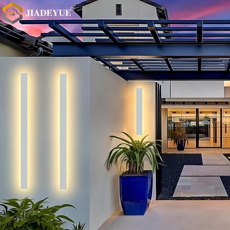 Afralia™ LED Waterproof Garden Wall Lamp, White Strip, Outdoor IP65 Lighting