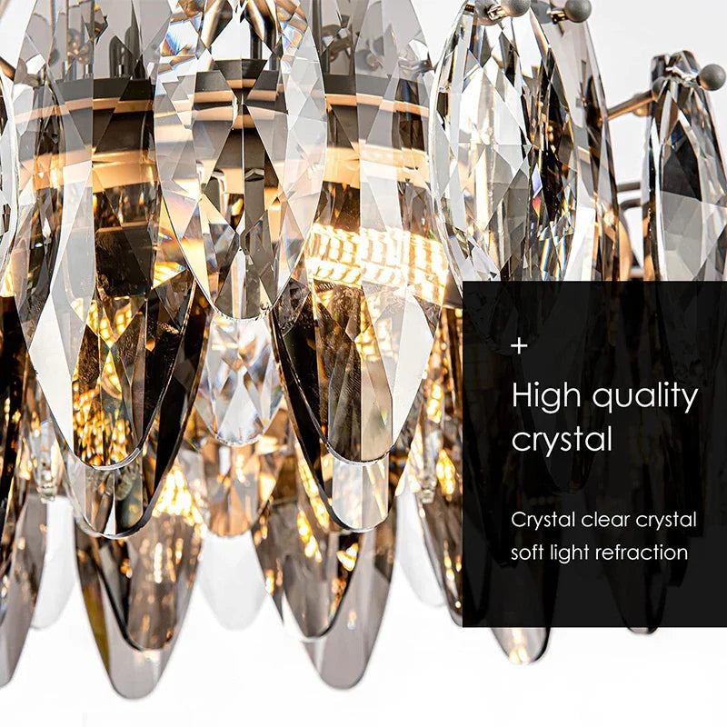 Afralia™ Kristal 2024 Chandelier LED Light for Dining and Living Room Decor
