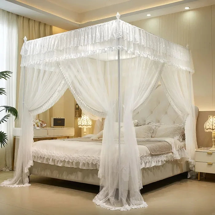 Afralia™ Princess Lace Mosquito Net Tent with Painted Bracket